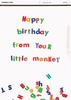 Little Monkey Birthday Card