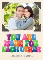 Made for Each Other Photo Upload Card