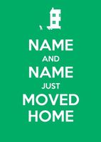 Moved Home Personalised Keep Calm Card