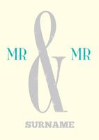 Mr & Mr Civil Partnership Card