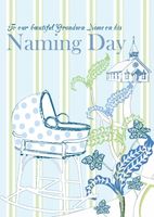 Naming Day Beautiful Grandson Personalised Naming Day Card