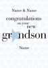 new grandson personalised new baby card