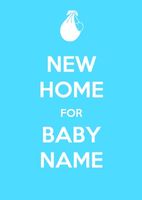 New Home for Baby Boy Personalised Keep Calm Card