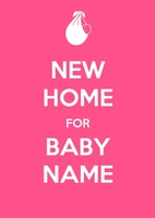 New Home for Baby Girl Personalised Keep Calm Card