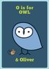 O is for Owl Personalised Card