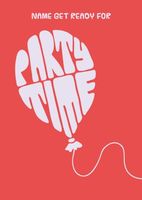 party balloon personalised everyday card