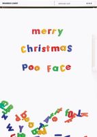 Poo Face Christmas Card
