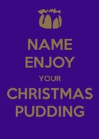 Pudding Keep Calm Christmas Card