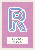 R Alphabet card