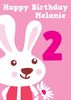 Rabbit 2nd Birthday Card