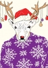 Reindeer JumperFunny Christmas CardCH1058