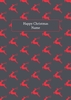 Reindeer Pattern Personalised Christmas card