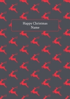 Reindeer Pattern Personalised Christmas card