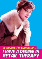 Retail Therapy Funny Photo Card