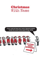 Santa Interview Modern Toss Christmas Card