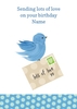 send love personalised birthday card