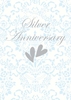 Silver Anniversary Hearts Anniversary Card