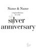 silver heart personalised anniversary card