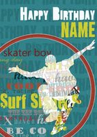 Skateboard Personalised Birthday Card Scribbler Cards