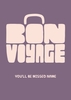 suitcase personalised bon voyage card