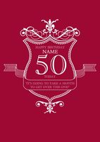 Take a Month 50th Birthday Card