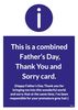 Thank you and Sorry Father