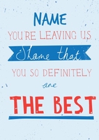 The Best Personalised Leaving Card