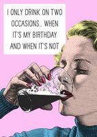 Two Occasions Funny Birthday Card