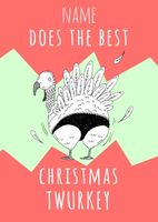 Twurkey Funny Christmas Card JA1018
