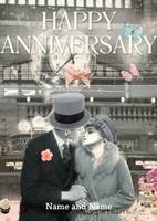 Vintage Anniversary Personalised Anniversary Card