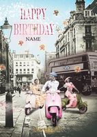 Vintage London Birthday Card
