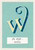 W Alphabet card