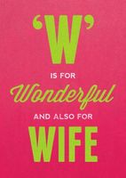 W is For Wife Anniversary Card BC1537