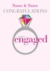wedding ring personalised congratulations card