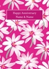 white and pink flowers personalised anniversary card