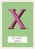 X Alphabet card