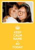 Yellow 40th Fortieth Birthday Photo Card