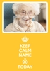 Yellow 90th Ninetieth Birthday Photo Card