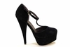 LOCO T-Bar Platform Going Out Shoes NAVY