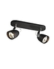 Elora Black 2 Light Spotlight