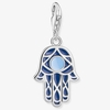 THOMAS SABO Silver Blue Cold Enamel Hand of Fatima Charm 2020-007-1