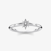 THOMAS SABO Silver Cubic Zirconia Pavé Star Ring TR2317-051-14-54