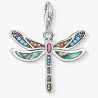 THOMAS SABO Sterling Silver Multi-Stone Dragonfly Charm 1757-964-7