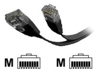 6 FT BLACK FLAT MOLDED CAT5E UT - PATCH CABLE UK