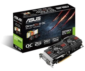 Asus GTX 660 DirectCU II OC 2GB GDDR5 Dual DVI HDMI DisplayPort PCI-E Graphics Card