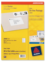 AVERY IJ SMSTAMP ONLINE POST LAB 25S WHT