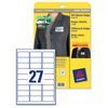 AVERY SELF ADHESIVE NAME BADGE 27TV WHT