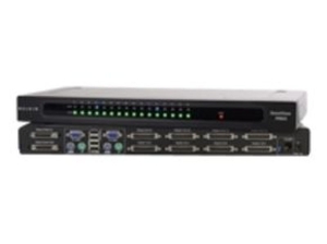 Belkin OmniView Dual-User PRO3 USB & PS/2 16-Port KVM Switch KVM switch 16 ports 2 local users 1U stackable