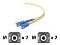 Belkin SC Single mode Duplex Fibre Optic Cable (Yellow) 3m