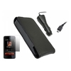Black Clip On Flip Case LCD Screen Protector Car Charger - Nokia N900